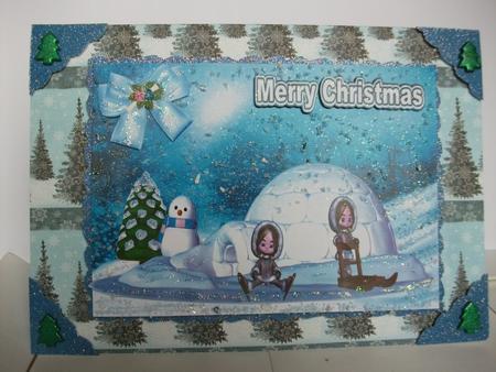 Eskimos with Snowman and Igloo by Tracy Priddle