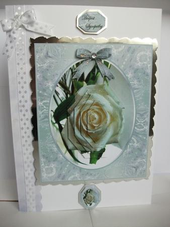 Oval Silver Mint Rose Framed by Tracy Priddle