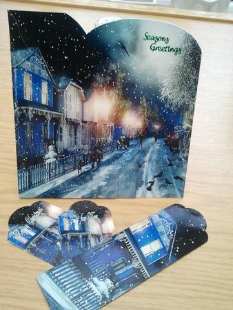 Christmas Snow Scene with Bookmark by Tracy Wood