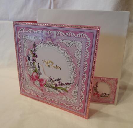 Pretty Bluebells - Wavy Corner side stacker Topper by Trudy Cohlmeyer