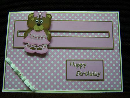 Super Cute Ballerina Teddy Penny Slider by Trudy Keyte