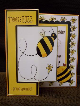 Theres a Buzz - Fold Back Quick Card by Trudy Keyte