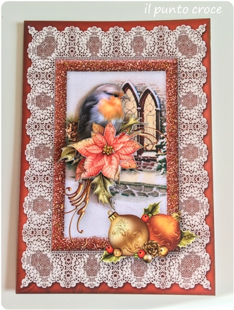Lacy Lovelies A5 - Christmas Robin Insert by Tudor Dona
