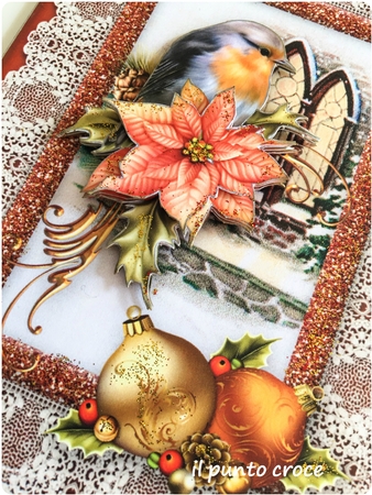 Lacy Lovelies A5 - Christmas Robin Insert by Tudor Dona