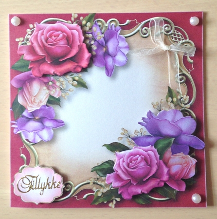 Beautiful Belle Roses Floral Plaque - Square by Ulla Skraedderdal