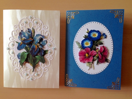 3 Pcs. 3D Vintage Flowers, 2 by Ulla Skraedderdal