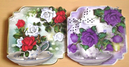 Teacup & Saucer Roses Set 1 Bumper Kit by Ulla Skraedderdal