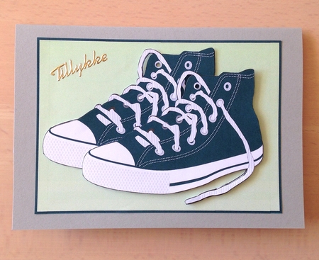 Trendy Sneakers - Card front / Topper by Ulla Skraedderdal