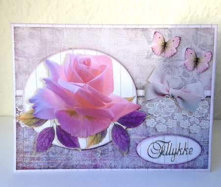 Pretty Rose Topper With Insert 964 by Ulla Skraedderdal