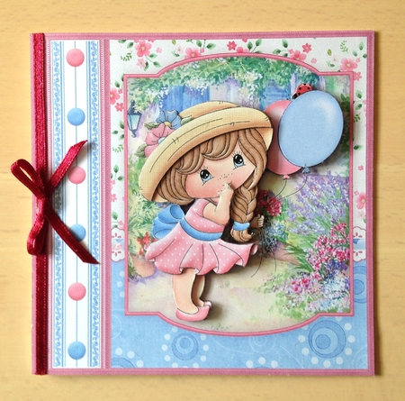 IZZYS BALLOONS 8x8 Birthday Decoupage Mini Kit by Ulla Skraedderdal