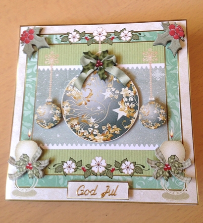Christmas Bauble Decoupage Topper 3 by Ulla Skraedderdal