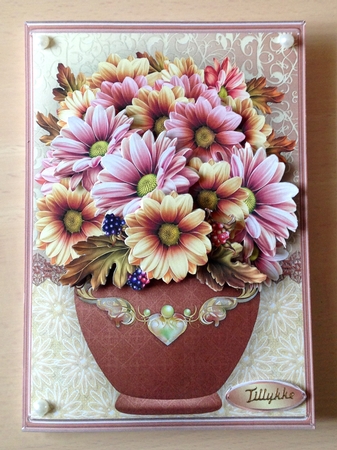 Autumn Bouquet - Pot of Flowers A4 Card Mini Kit by Ulla Skraedderdal