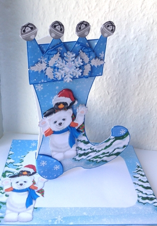 Christmas snowpals stocking kit by Ulla Skraedderdal