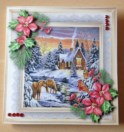 Beautiful Scene with Christmas Roses  by Ulla Skraedderdal