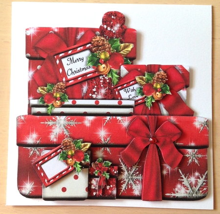 All Wrapped Up - Christmas Gifts for Her - Shaped Topper by Ulla Skraedderdal