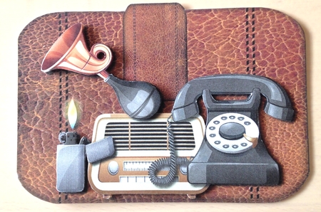 Male  Card Wallet Retro Goods by Ulla Skraedderdal