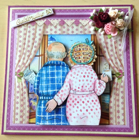Romantic Oldies 8x8 Birthday Retirement Anniversary Decoupage Kit by Ulla Skraedderdal