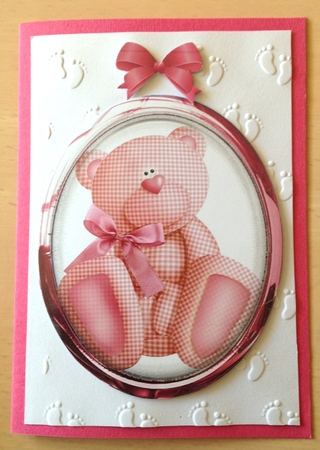 cute cuddly bears in pink and blue gingham, toppers with glass and bows by Ulla Skraedderdal