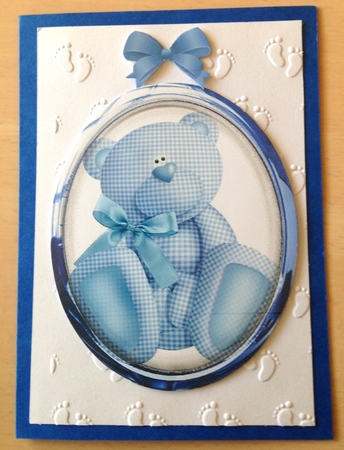 cute cuddly bears in pink and blue gingham, toppers with glass and bows by Ulla Skraedderdal