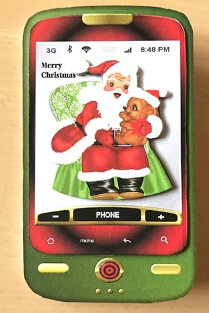 Smartphone Christmas  Santa by Ulla Skraedderdal