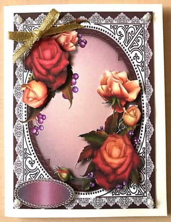Beautiful  October Roses A5 by Ulla Skraedderdal