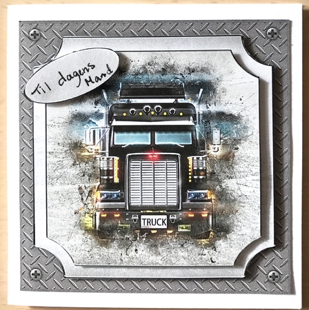 Black Grunge Truck Kit Male Birthday Trucker by Ulla Skraedderdal
