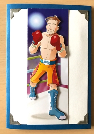 Boxer Dude Yellow Large Vertical DL by Ulla Skraedderdal