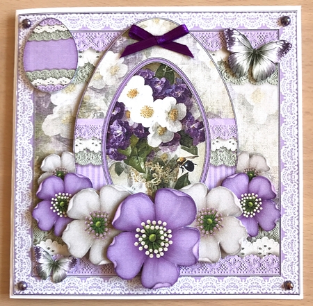 Vintage Romantic Lace Easter Egg Card Kit 1144 by Ulla Skraedderdal