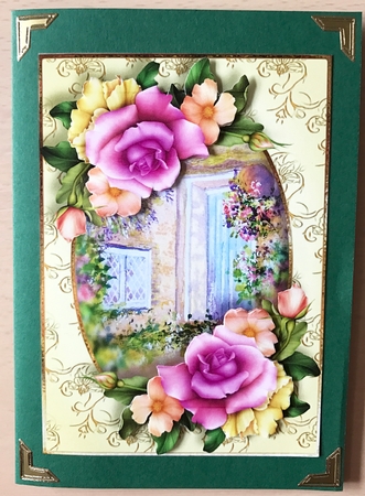 Yellow & Lilac At The Cottage Door A5 by Ulla Skraedderdal