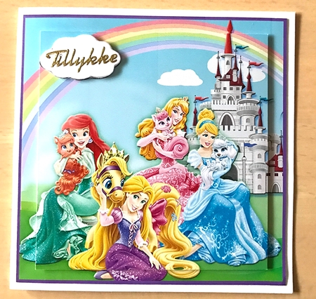 Princess Pet Party Card front 3 Sheet mini Kit by Ulla Skraedderdal
