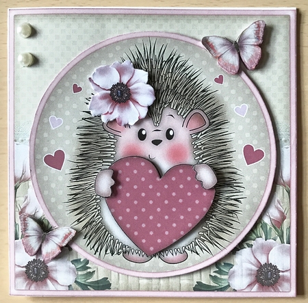 Hedgy with Heart Mini Kit Birthday/Anniversary/Valentine/Mothers Day by Ulla Skraedderdal