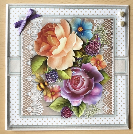 Beautiful English Roses and Summer Fruits  4 by Ulla Skraedderdal