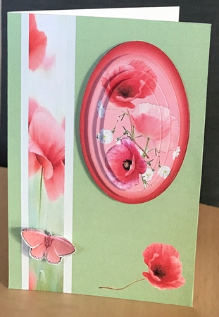 pink poppy greetings by Ulla Skraedderdal