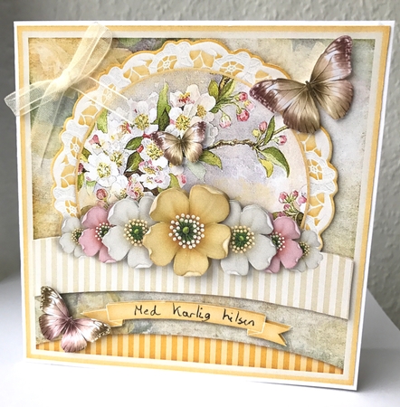 Vintage Pastel Shabby Chic Card Kit Yellow 1199 by Ulla Skraedderdal
