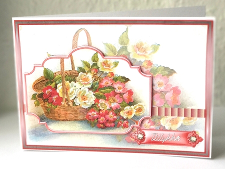Basket of mixed flower by Ulla Skraedderdal