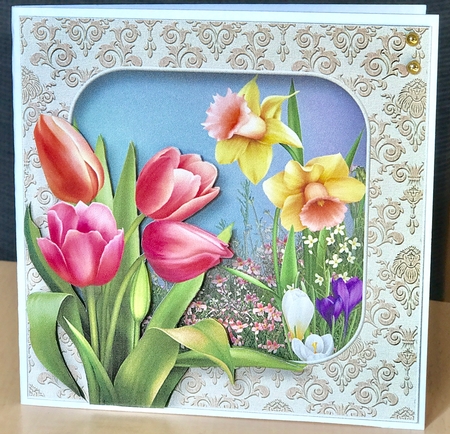 The Spring Garden 8x8 by Ulla Skraedderdal