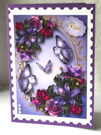 Lilies, Roses & Butterflies A5 by Ulla Skraedderdal