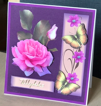 a rose for mother pink and purple by Ulla Skraedderdal