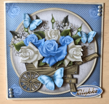Blue Rose Barrow Mini Kit by Ulla Skraedderdal