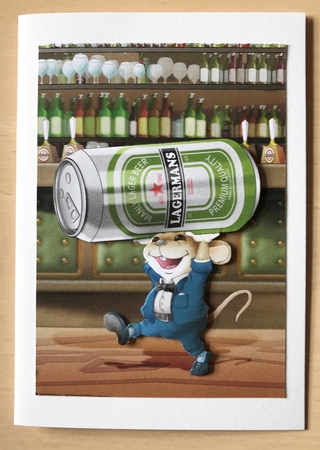 Mr Lager Mouse A4 by Ulla Skraedderdal