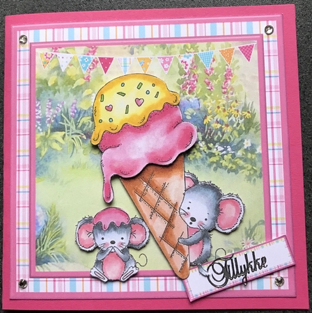 Sprinkled with fun card mini kit & decoupage by Ulla Skraedderdal