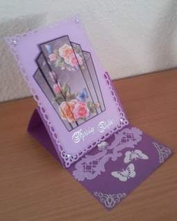 Art Deco Stacker Topper - Rosy Glow Roses by Ulla Skraedderdal