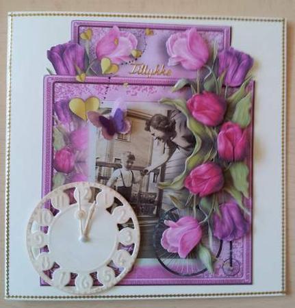 Female Birthday Card or Special Occasion by Ulla Skraedderdal