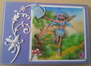 Amity Fairy 8x8 Card Front with Decoupage Mini Kit by Ulla Skraedderdal