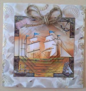 Calm Sea Rusty Ship & Pyramid Layers by Ulla Skraedderdal