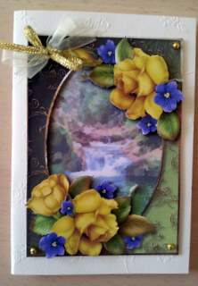 Yellow Roses & Waterfall Mini Kit by Ulla Skraedderdal