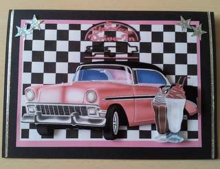 50's Chevrolet, Drive in with Milkshakes by Ulla Skraedderdal