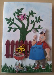 Barbeque Dude Decoupage Sheet by Ulla Skraedderdal