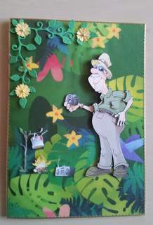 Camping Dude Decoupage Sheet by Ulla Skraedderdal