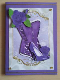 Pretty Purple Basque with Painted Roses by Ulla Skraedderdal
